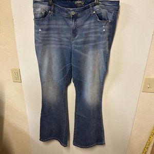 Torrid Womens Plus Size 20R Luxe Slim Boot Super Stretch Medium Wash Denim Jeans